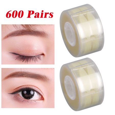 - 600Pairs Ultra Invisible Two-sided Sticky Double Eyelid Tape Stickers, Instant Eyelid Lift Without Surgery, Perfect for Hooded, Droopy, Uneven, Mono-eyelids-By EEEkit