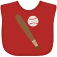 thumbnail image 3 of Inktastic Baseball Bat and Ball Boys or Girls Baby Bib, 3 of 4