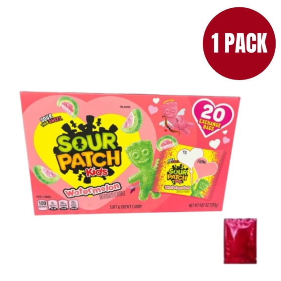 Sour Patch Kids Watermelon Candy, Soft & Chewy, 20 Exchange Bags, Net Wt 9.87 oz (280 g) BONUS LaPrima Morceau Bonbon