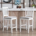 Duhome Wood Bar Stools with Back Set of 2, Counter Height Chairs