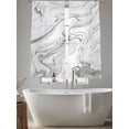 thumbnail image 5 of White Gray Marble Sheer Curtains 72 Inch Length 2 Panels Set, Modern Minimalist Abstract Texture Voile Window Treatment Rod Pocket Curtains Sheers Drapes for Bedroom/Living Room/Kitchen 52"x72"x2, 5 of 7