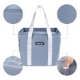thumbnail image 3 of Insulated Bag, Lunch Bag for Women and Men, Cute Tote Bag Lunch Box Large Capacity, Reusable Cooler Bag for Work, Office Gray 10.6*7.1*7.9in, 3 of 6