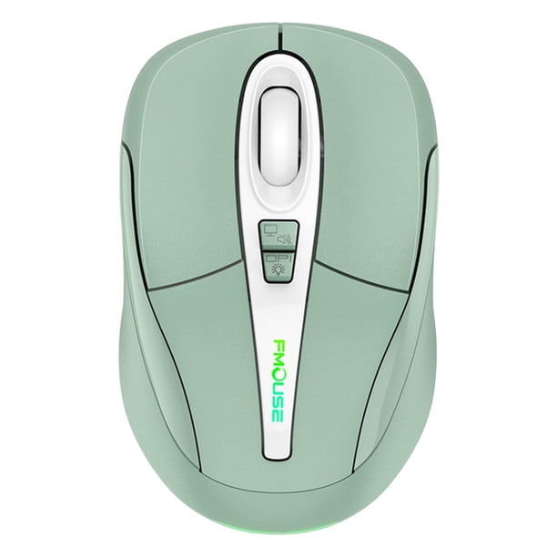 Ratón inalámbrico portátil Macarena 2,4G recargable por USB 3 niveles DPI silencioso 1600DPI Verde