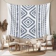 thumbnail image 2 of Navy Blue Boho Tapestry for Bedroom Wall Hanging Tapestry, Vintage Southwestern Geometric Stripes Ceiling Backdrop Tapestries Poster Blanket Wall Decor for Teens Room Living Room Dorm 39" x 59", 2 of 8