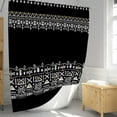 thumbnail image 6 of Western Aztec Shower Curtain Black Boho Vintage Shower Curtain with 12 Hooks Abstract Geometric Pattern Southwest Aztec Waterproof Fabric Shower Curtain for Bath Decor (black, 72''''x 72''''), 6 of 6