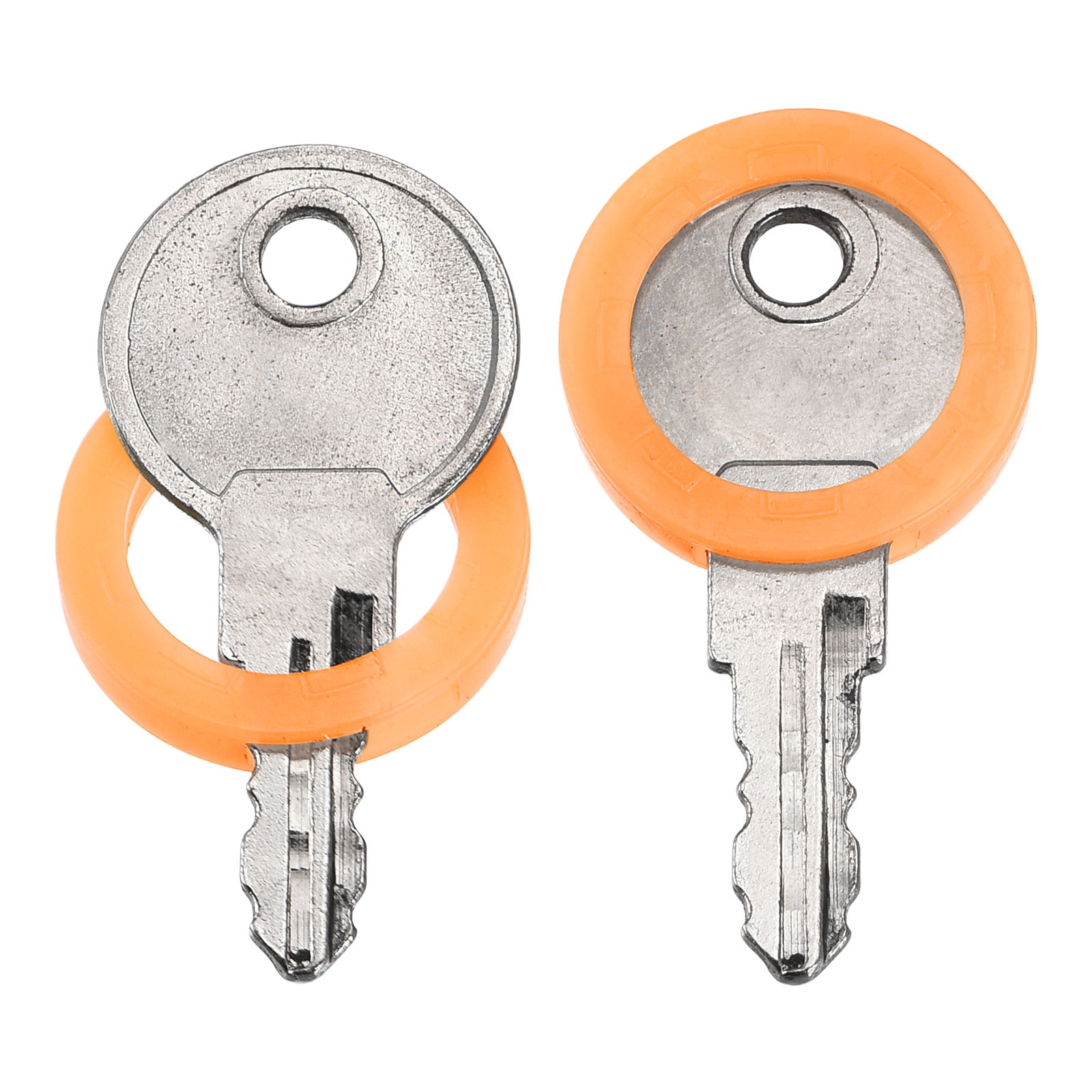 Unique Bargains Key Cap Cover Rings Keys Identifier Coding Tags Silicone Orange