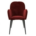 thumbnail image 3 of Pemberly Row Modern Living Room Accent Chair in Burgundy Velvet, 3 of 7