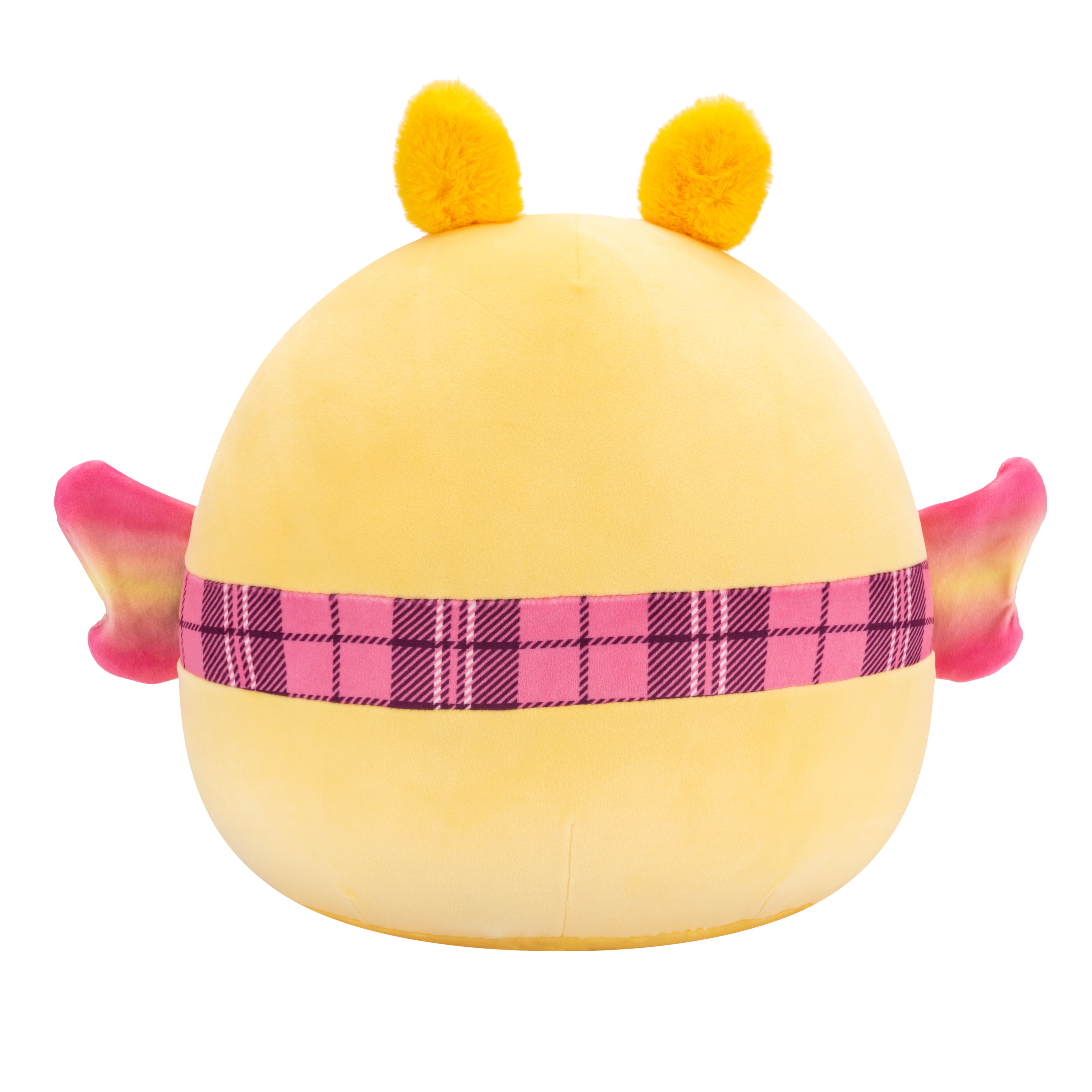 Squishmallows Original 10 inch Miry the Yellow Moth with Pink Plaid Scarf – Child's Ultra Soft Plush Toy