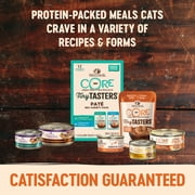 Wellness CORE Tiny Tasters Pate Variety Pack Adult Wet Cat Food, Natural, Protein Rich, Grain Free, Land Recipes, 1.75 oz, Pack of 12 Pouches