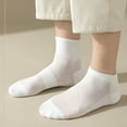 thumbnail image 4 of TELOLY 6Pairs Mens Ankle Socks9-13Mens Ankle Socks Size 9-11 Men's Socks ,White, 4 of 4