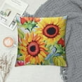 thumbnail image 2 of Shiartex Art Sunflower Throw Pillow Case Cushion Cover Soft Square Pillowcases for Sofa Bed Car Yellow Flowers Pillow Covers with Zipper Decorative Home, 2 of 5