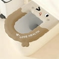 thumbnail image 2 of Yhmxh Decoración del baño Funda de asiento de inodoro gruesa, impermeable y para todas las estaciones, de EVA, para invierno, con anillo para asiento de inodoro. Gabinete de almacenamiento de baño, 2 of 5