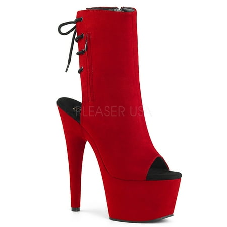 

ADORE-1018FS 7 Heel 2 3/4 Platform Open Toe/Heel Ankle Boot