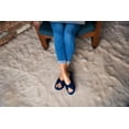 thumbnail image 6 of Oxford Blue Women's Cozy Bowtie Flat Spa Slide Slippers Comfy Open Toe All Season Slip On House Shoes Sandals, 6 of 7