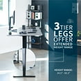 thumbnail image 6 of VIVO Electric 71” x 36” Stand Up Desk, Dark Gray Table Top, Black Frame, 6 of 8