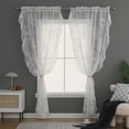 thumbnail image 2 of Rosnek Floral Window Sheer Drapes Lace Ruffles Screening Curtains for Living Room Bedroom Home Decor, 1 Panel, 2 of 10