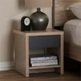 thumbnail image 2 of Allora 1 Drawer Wood Nightstand in Light Brown and Gray, 2 of 8