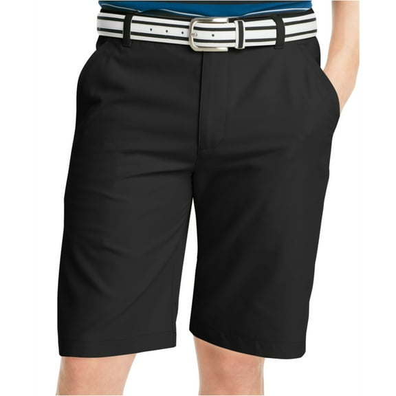 IZOD Mens Sun Control Casual Walking Shorts, Black, 30
