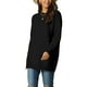thumbnail image 4 of Suéter casual de manga larga con cuello redondo y bolsillos para mujer INSPIRE CHIC XL negro, 4 of 7