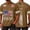 Brown, variant on Men's 4th of July USA Flag Football Jersey Memorial Day 250 Anniversary Red White Blue American Patriotic Shirt