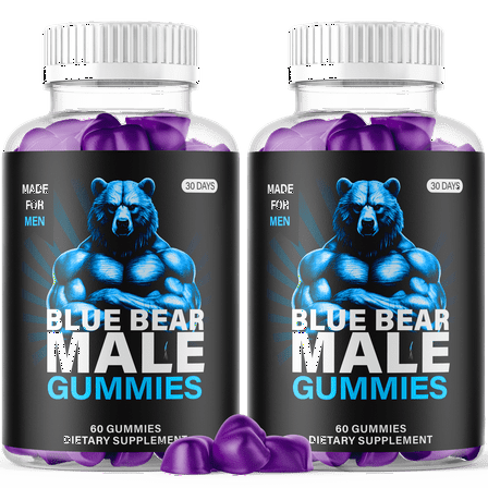 Blue Bear Gummies Advanced Formula All Natural Vitamin Supplement BlueBear 120 Gummies