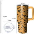 thumbnail image 2 of 40oz Halloween Tumbler With Handle and Straw, Gifts for Women Men, Cute Ghost Cartoon Pumpkin Skull Gothic Horror Coffee Mug Water Bottle, Spooky Stainless Steel Insulated Cup, 2 of 6