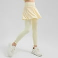thumbnail image 2 of BLVB Kid Girls' Skirted Leggings Stretchy High Waisted Athletic Tennis Workout Yoga Pants with Pockets, 2 of 5
