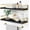 7. Black-gold, variant on White Floating Shelves for Bathroom Organizer Over Toilet, Bathroom Shelves Wall Mounted with Towel Rack, Corner Wall Shelf for Bedroom Decor Kitchen Storage (White-Dark Grey, Set of 2)