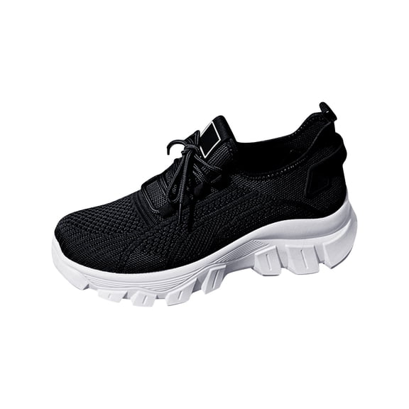 YOUYEDIAN Workout Orthopedic Shoes for Women - Slip-On Tennis & Running Sneakers Lightweight Breathable Non-Slip Gym Training Shoes (Black, 7 Wide)