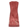 thumbnail image 5 of Vestido de Verano para Mujeres, Moda Color Sólido Bolsillo sin Mangas Vestido Casual Cuello en V Hecho de Poliéster Ligero para Primavera Verano, Vestido de Verano Casual, 5 of 5