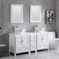 thumbnail image 6 of Wonline 60" White Bathroom Wooden Vanity Cabinet and Ceramic Vessel Sink, Equipped with Chrome Faucet Drain and Mirror Vanities Set, 6 of 7
