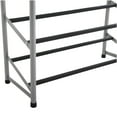 Mainstays 10Tier Shoe Rack, Powder Coated Black and Silver Finish, 30