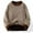Coffee, variant on Hrsba Knit Sweater Men Crewneck Long Sleeve Color Casual Knit Pullover Mens Sweaters and for Fall Winter