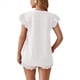 thumbnail image 3 of Blusa de Mujer con Cuello en V y Mangas con Volantes, Holgada, Elegante, Informal, , de Verano, , Talla M, 3 of 10