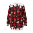 thumbnail image 4 of TIMIFIS Robe Chandail à Capuche Imprimé de Noël Laid pour Femmes Robe Midi Ample à Manches Longues avec Poche Cadeaux de Noël pour Femmes, 4 of 6