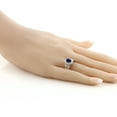thumbnail image 6 of Gem Stone King 1.41 Cttw Blue Sapphire Engagement Ring for Women | 925 Sterling Silver | Center Stone: 6X4MM | Gemstone Birthstone | Wedding Anniversary Ring | Available in Size 5, 6, 7, 8, 9, 6 of 6