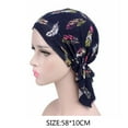 thumbnail image 4 of Braveheart Chimio Chapeau Impression Foulard Femmes Coton Musulman Turban Stretch Perte de Cheveux Liée Baotou Chapeaux, 4 of 4
