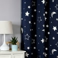 thumbnail image 4 of Nvzi Cortinas perforadas de estilo sencillo, cortinas de sombreado adecuadas para dormitorio, sala de estar, cocina (2 paneles, 63" de largo x 52" de ancho, color negro A97), 4 of 5
