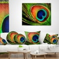 thumbnail image 4 of Designart Peacock Feather - Photography Throw Pillow - 16x16, 4 of 5