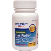 Equate Extra Strength Gas Relief Simethicone Chewable Cherry Crème Tablets, 125 mg, 18 Ct