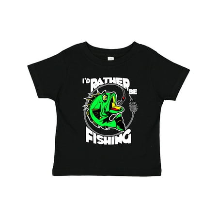 

Inktastic I d Rather Be Fishing Gift Toddler Boy or Toddler Girl T-Shirt
