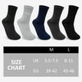 thumbnail image 3 of Mens Dress Socks - 5 Pairs Mens Socks, CaiDieNu Breathable Crew Socks Non Binding Cotton Socks for Work Business Leisure Home Size 11-13, 3 of 7