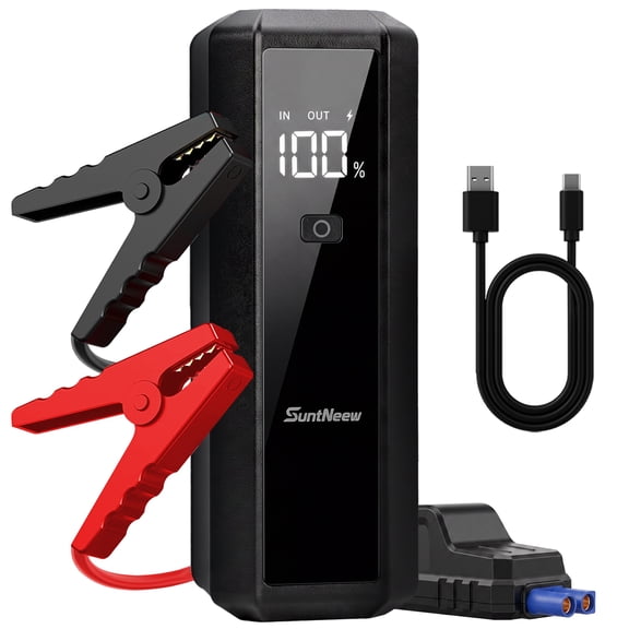 SuntNeew Car Jump Starter 1500A Peak 12V Battery Booster 8000mAh Portable Car Starter with LED Flashlight for Up to 6.0L Gas and 3.0L Diesel Engines