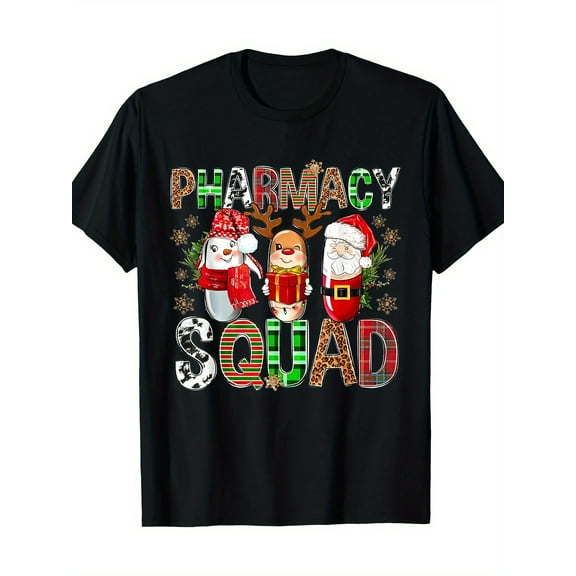Christmas Pharmacy Squad Funny Xmas Pharmacist Team Lover T-Shirt-220g