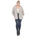 thumbnail image 4 of White Mark Women's Plush Hooded Cardigan with Pockets, 4 of 6