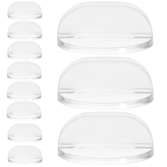 MERRYHAPY 50Pcs Clear Game Card Stands Sturdy Plastic Holders for Weddings Restaurant Decor and Memo Clips