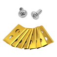 thumbnail image 2 of 30 cuchillas para cortacésped de acero inoxidable para Worx Landroid Lanmower (dorado), 2 of 6