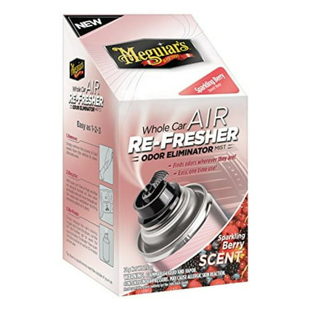 Meguiar's G16302 Whole Car Air Re-Fresher Odor Eliminator – Sparkling Berry Scent, 2.5 (Best Car Scent For Men)