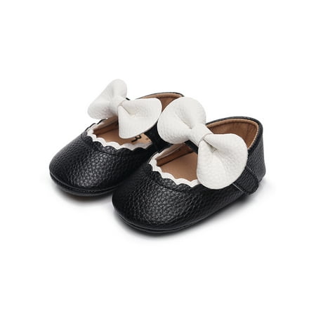 

Rotosw Infant Flats Prewalker Dress Shoes First Walker Mary Jane Lightweight Soft Sole Princess Shoe Party Ankle Strap Black 5C