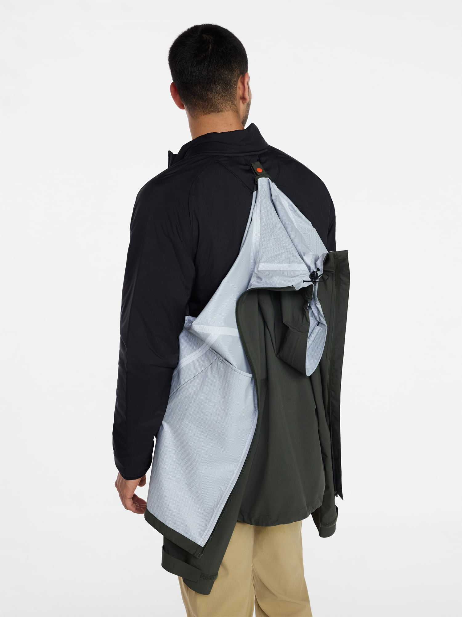 Ozark Trail Men's and Big Men's Light Insulated Nylon Zip Jacket, Sizes S-3XL